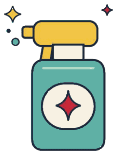 Illustration d'un flacon vaporisateur de produit ménager
